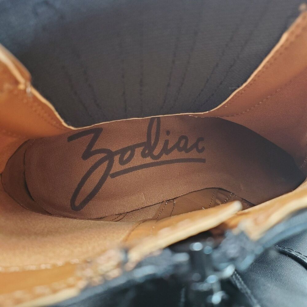 Zodiac Raylin Women's Western Boot 7 Black Pointed Silver Accent Toe - Picture 8 of 9